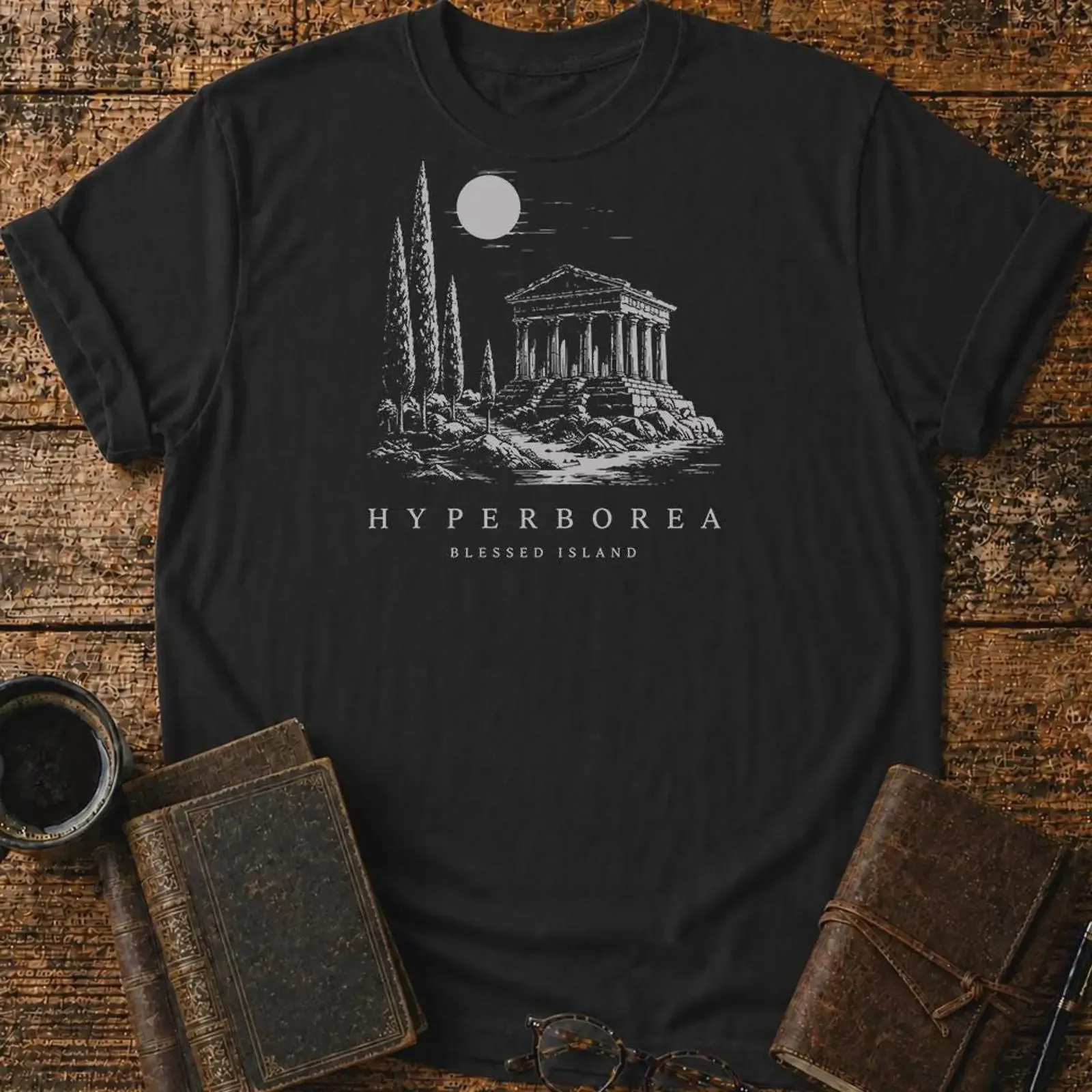 Hyperborea Blessed Island T Shirt Mythic Northern Land Ancient Legend  vintage Washed Top For Everyday Wear designer clothes