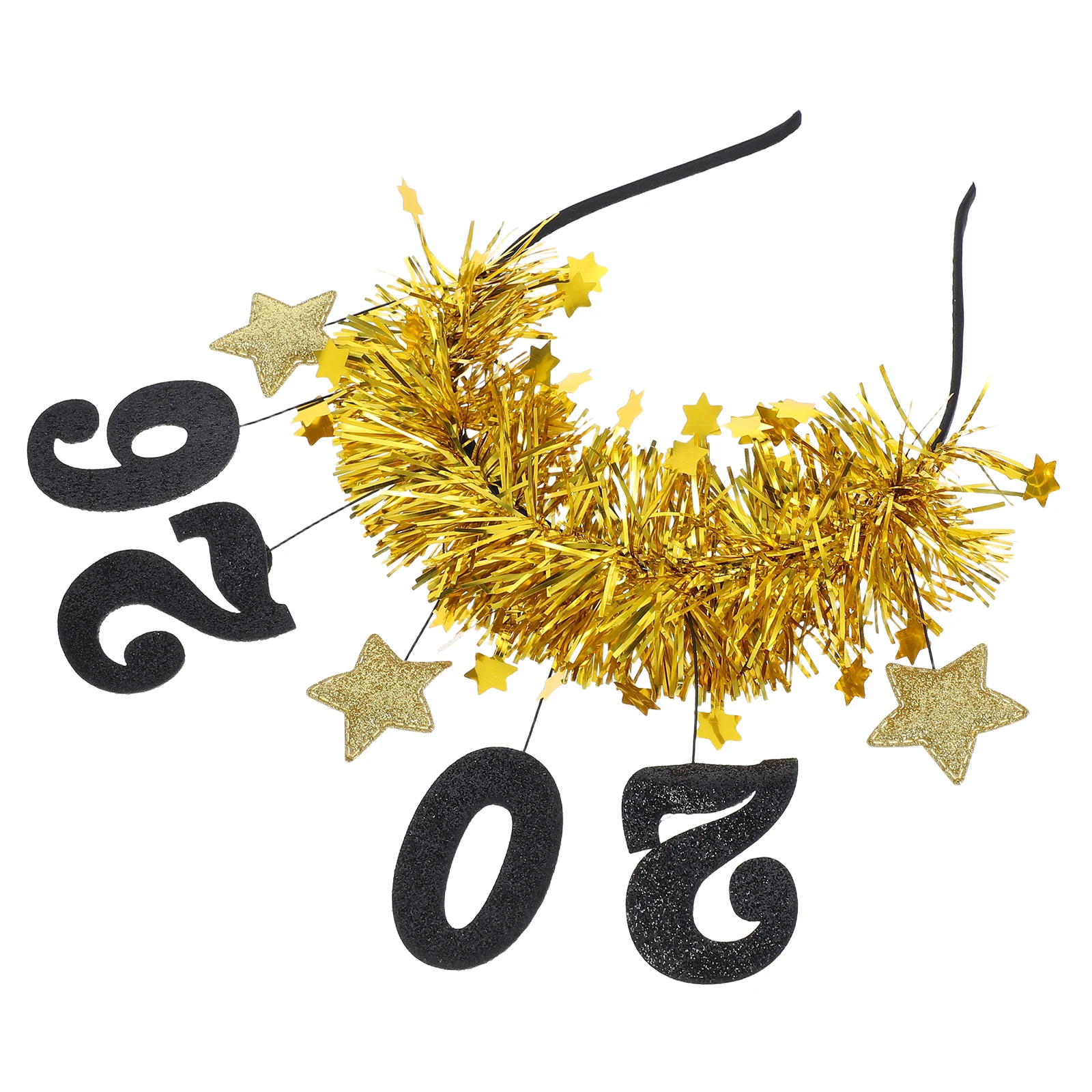 

1pc 2026 New Year Headband Eve Party Hair Hoop 2026 Star Garland Happy New Year Headband Christmas Hairbands Headdress