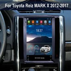 New Tesla Style Multimedia For Toyota Mark X 250G/GRX130/Reiz 2010-2018 Android 14.0 Radio DVD Player GPS Navigation Vertical