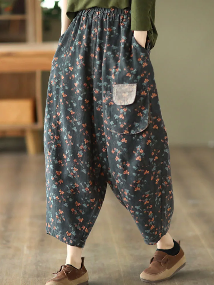 Max LuLu 2023 Spring Clothes Womens Fashion Classic Printed Vintage Pants Females Linen Leisure Harem Trousers Loose Pantalons