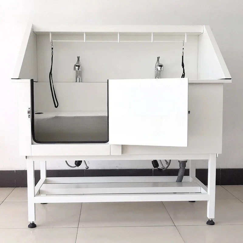 White door, pet bath, paint door, easy to enter and exit the bath, universal for cats and dogs