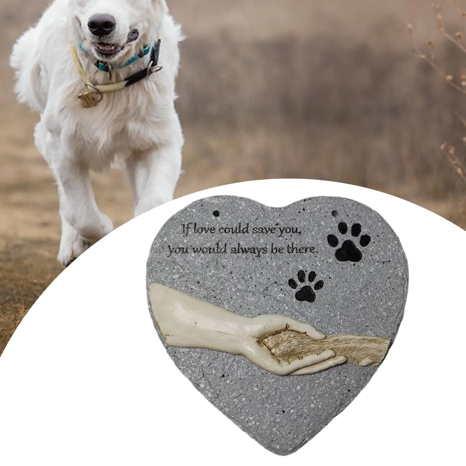 

Dog Memorial Stone Garden Memorial for Pets Decorations Waterproof Gravestone