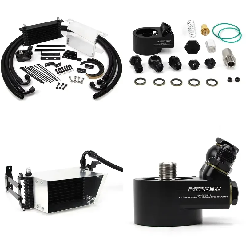 2026 Hot Sale 1Set Aluminum Alloy Radiator Engine Oil Cooler Kit for GT86 GR86 for BRZ FA20 FA24 Air Deflector Thermostat
