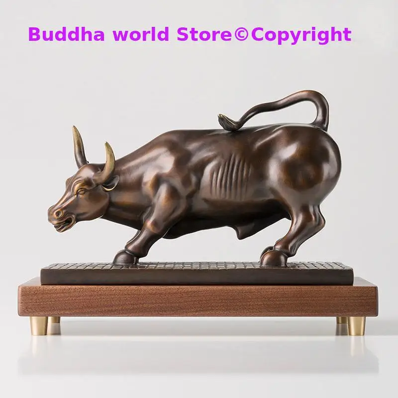 2025 new Good luck Mascot Bronze carving art Home company bring wealth Stock market bull Career Success bull statue