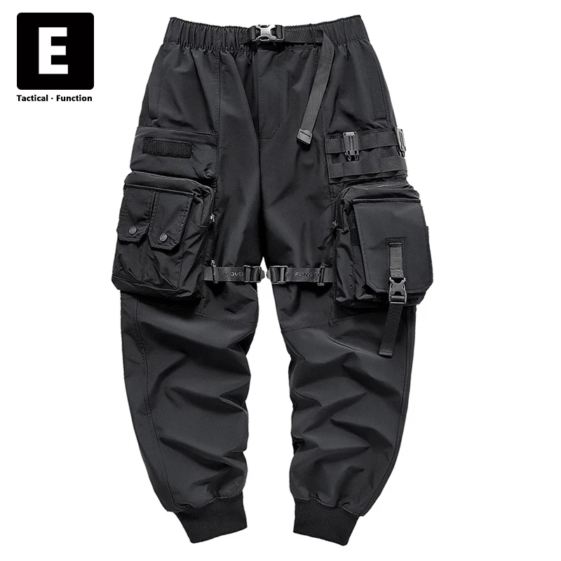 

Hip Hop Cargo Pants Men Function Military Pants Oversized Harajuku Black Harem Pants Joggers Pencil Trousers Streetwear