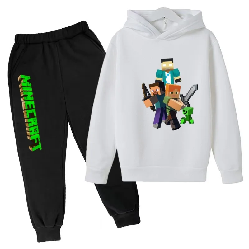 Kinder-Hoodie mit Anime-Cartoon-Spiel-Print, Pullover für Jungen und Mädchen, Kleinkinder 3-12 Jahre, Freizeitkleidung, Oberteil+Hose, 2-teiliges Marken-Sport-Jogging-Set – Detail 11
