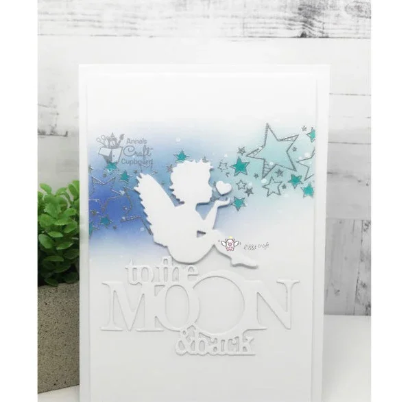 Piggy Craft metal cutting dies cut die mold Moon praying letters Scrapbook paper craft knife mould blade punch stencils dies