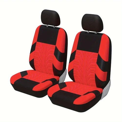 Imagen 2 del producto 2 fundas delanteras para asientos de coche, poliéster, tela Universal, SUV, sedán, furgoneta, cubiertas interiores automotrices