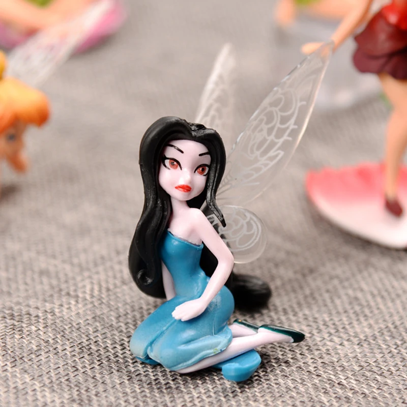 6 stks/set Anime Tinkerbell Sprookjes Meisjes Tinker Bell PVC Actiefiguren Speelgoed