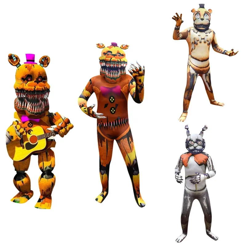 New Five Nights Freddyed Costume Party Boy Girl Cosplay Costumes Fancy Nightmare Foxy Toy Anime Halloween Costume For Kids 3-14y