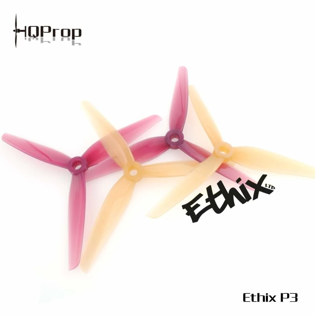 10Pairs HQPROP Ethix P3 Peanut Butter & Jelly Prop 5130 5.1X3X3 3-Blade PC Propeller for RC FPV Freestyle 5inch Drones 10 Sets