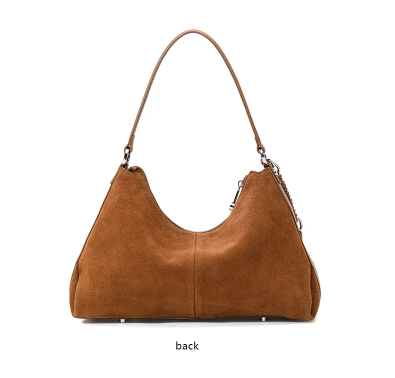 Aidanni Vintage Matte Kuhleder-Unterarmtasche für Damen, 2026 Neue Große Hobo-Tasche mit Quaste, Einzel-Schultertasche – Detail 12