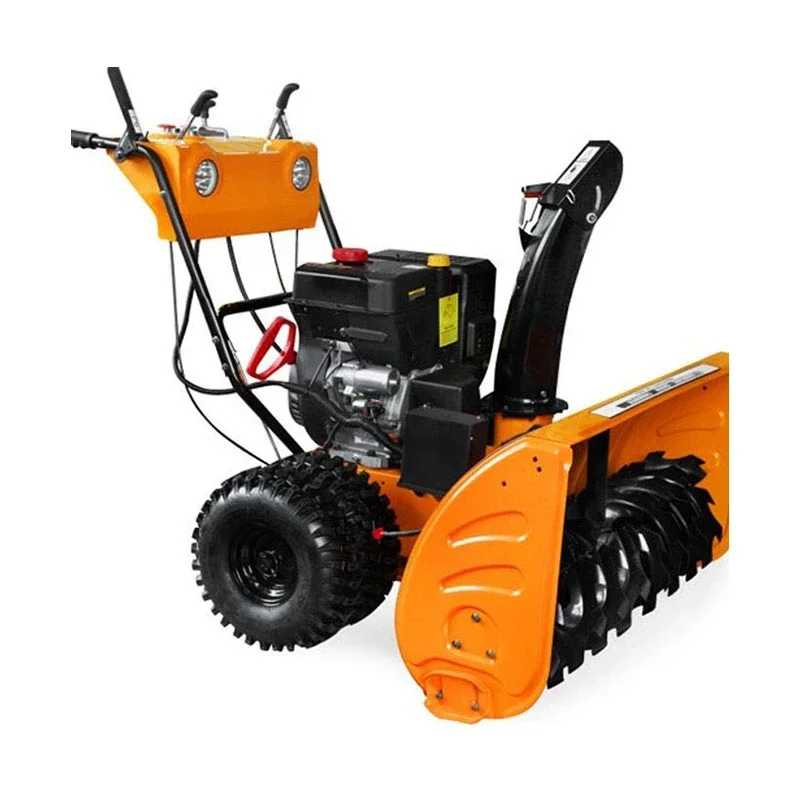 

2024 New 13/15 horsepower snow blower 420cc manual fuel road snow removal machine Road dual tire snow thrower
