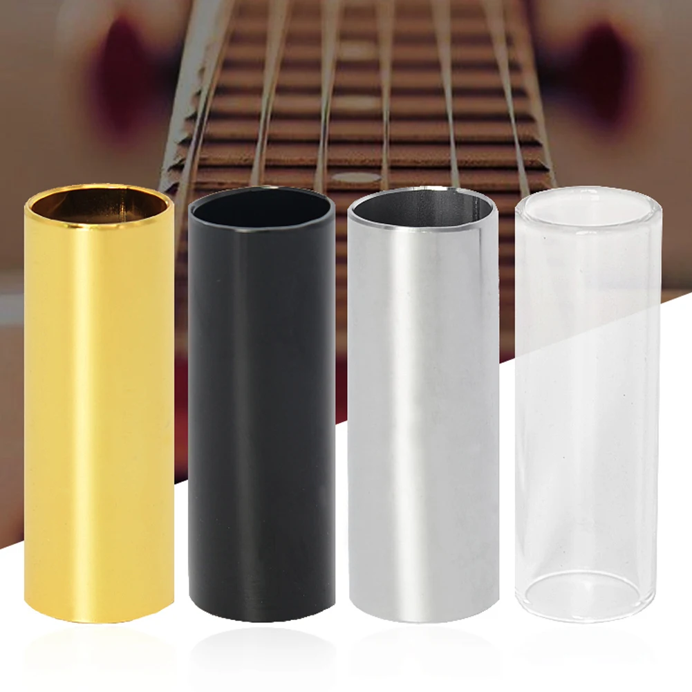 

70MM High Guitar Slide Bar Finger Slides Metal /Glass For Guitar Ukulele String Instruments Accessories Clear Slide 70x25mm