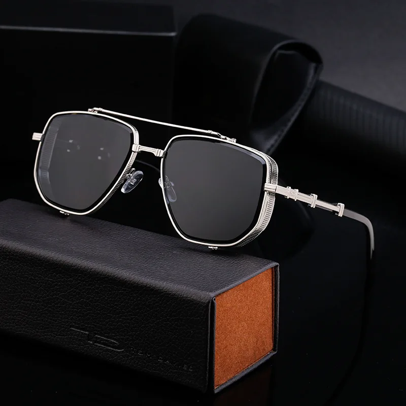 

Sunglasses Men's Double Beam European and American Retro Punk Style Sunglasses Men's Sunscreen Cross Border Sunglasses