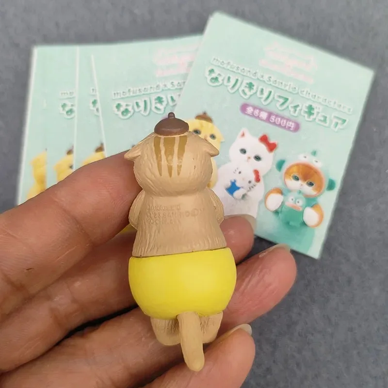 Sanrio figuras mofusand tubarão gato caixa cega kuromi minha melodia personagem figuras brinquedo ornamentos bonecas fãs crianças presente