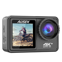 Ausek Pro Ausek 5K Action Camera 5K Sports Auto Tracking Camera Ausek Pro Vlog 11 Black Action Camera for Vlogs