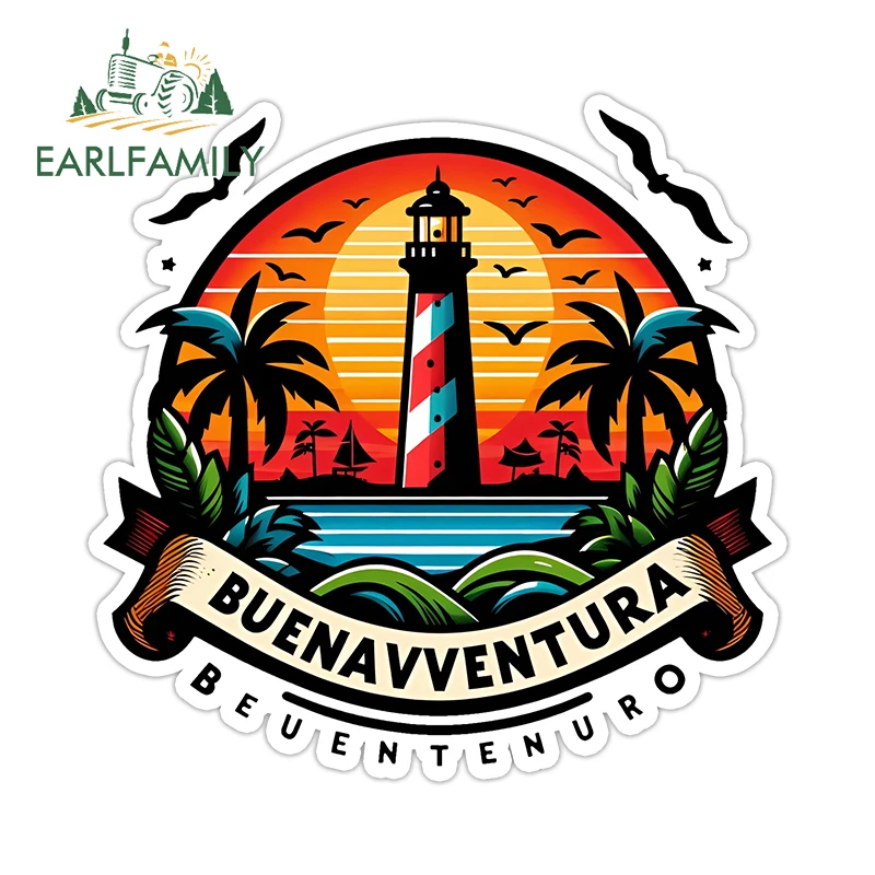 EARLFAMILY Cool Lighthouse Car Bumper Window Stickers Creative Logo Graffiti Decal Occlusion Scratch PVC Camper Stylings