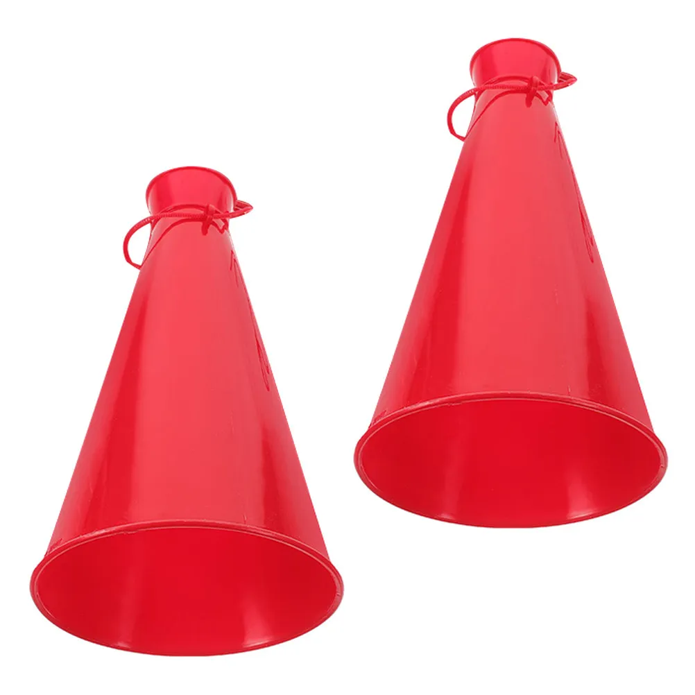 

2Pcs Vibrant Portable Plastic Megaphones Cheer Horns for Sports Games Parties Outdoor Events Noisemaker Cheerleading Prop Bulk