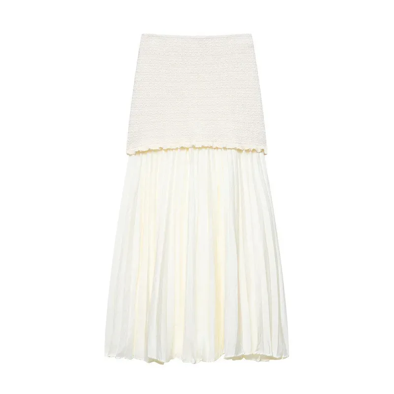 

Women's Solid Color Tube Top And Ankle Length Skirt Suit Sexy Fashion Sleeveless Splicing Tight Fit Summer Vacation Outfit