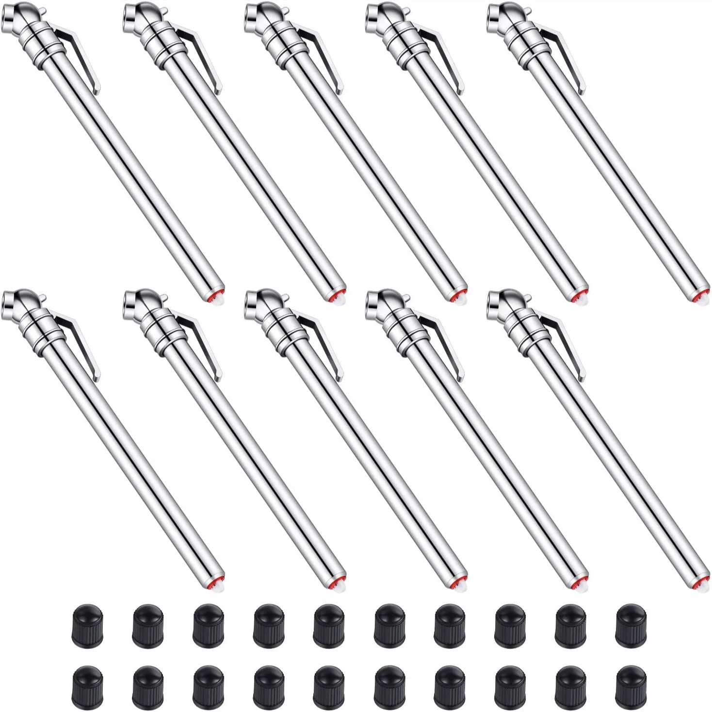 

Tire Pressure Gauge with Valve Caps - Accurate Mechanical Checker for Car, Truck, Motorcycle, Bike