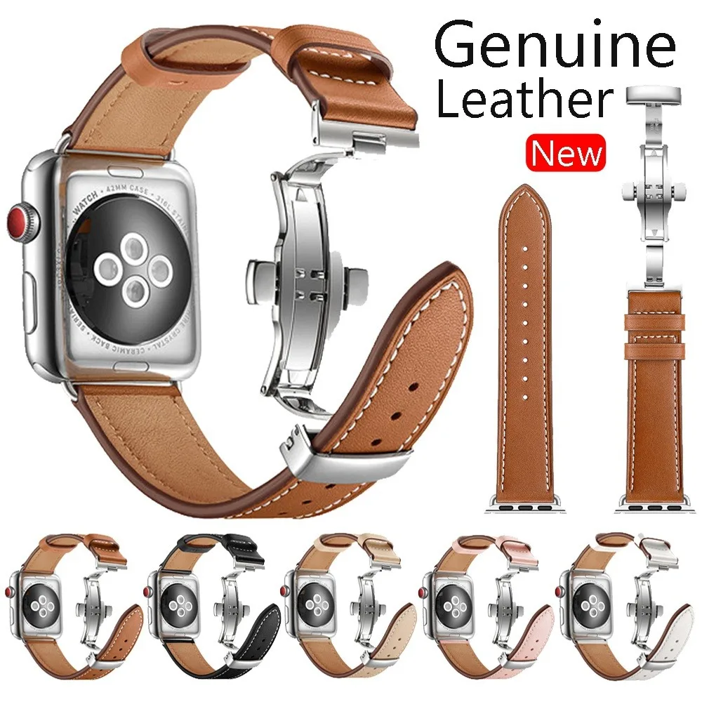 

Leather Strap For Apple watch band 45mm 41mm 44mm 40mm 42mm 38mm ultra 2 49mm bracelet correa watchband iWatch series 8 7 SE 6 9