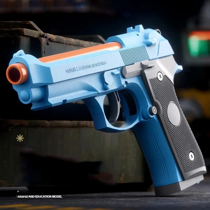 Carcasa de pistola M92, lanzamiento de disparo continuo, pistola de balas suaves, colgante vacío, regalo de cumpleaños