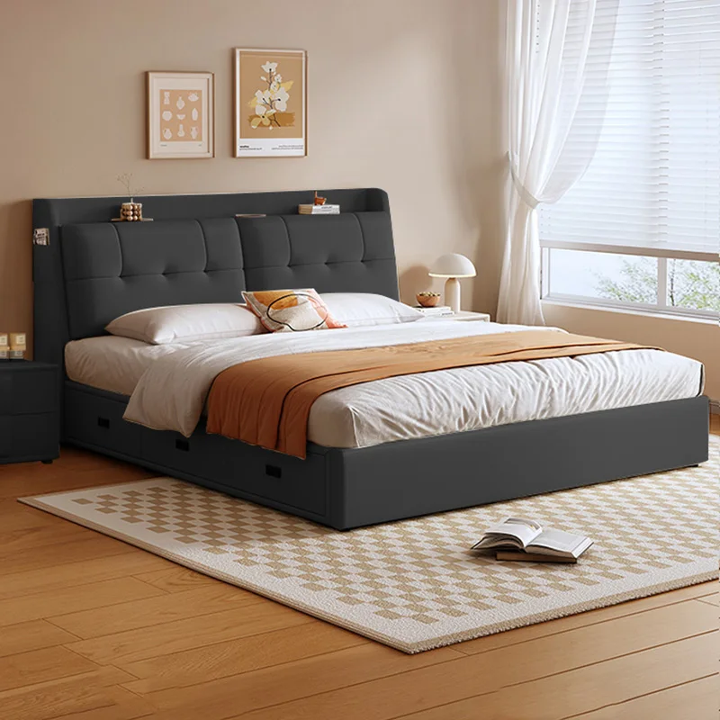 Mattress Sheets Double Bed Luxury Cheap High Mattress Double Bed Metal Frame Camas Matrimoniales Bedroom Furniture Set