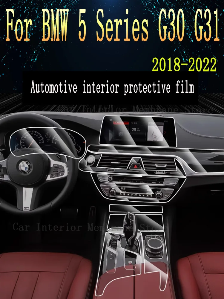 

For BMW 5 Series G30 G31（2022）Car Gearbox Panel Film Dashboard Protective Sticker Interior Anti-Scratch Film Cover Accessories