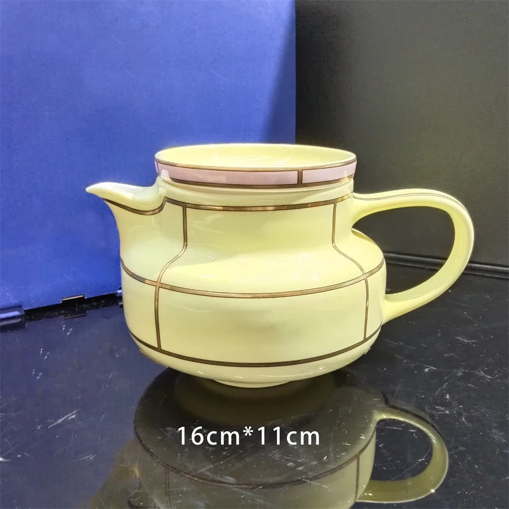 Macaron Oval Tableware Plate Round Soup Bowl Teapot Dim Sum Plate Kitchen Supplies Restaurant Banquet Tableware Gift Set