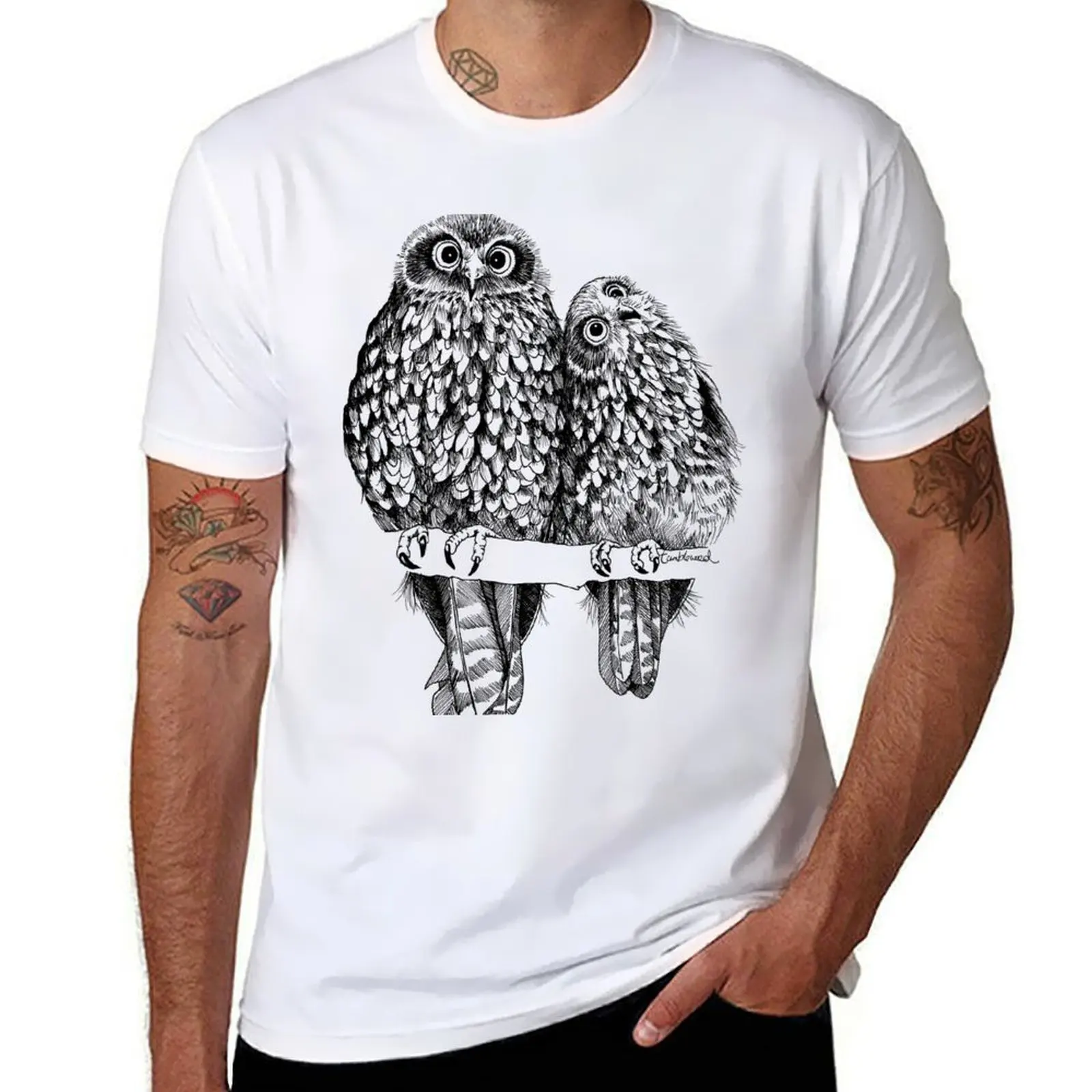 Morepork hiboux vie contemplée T-Shirt anime t-shirts pour homme T-Shirt hommes 100% coton marque de luxe T-Shirt