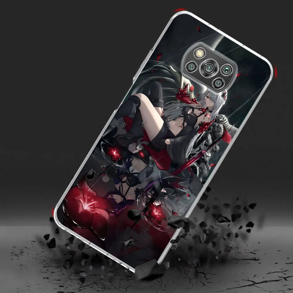 Capa de trilho estrela Acheron-Honkai para Xiaomi, tampa transparente do telefone do silicone, Poco X3, X6, X5, F5, M5s, F4, GT, X4, F1, F3, M3, F2, m4 Pro, M5