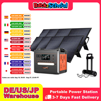 SOLARPLAY Q2402M Outdoor Generator 2400W MPPT Portable Power Station with 1/2 X 200W Folable Solar Panels Trolley For RV Camping