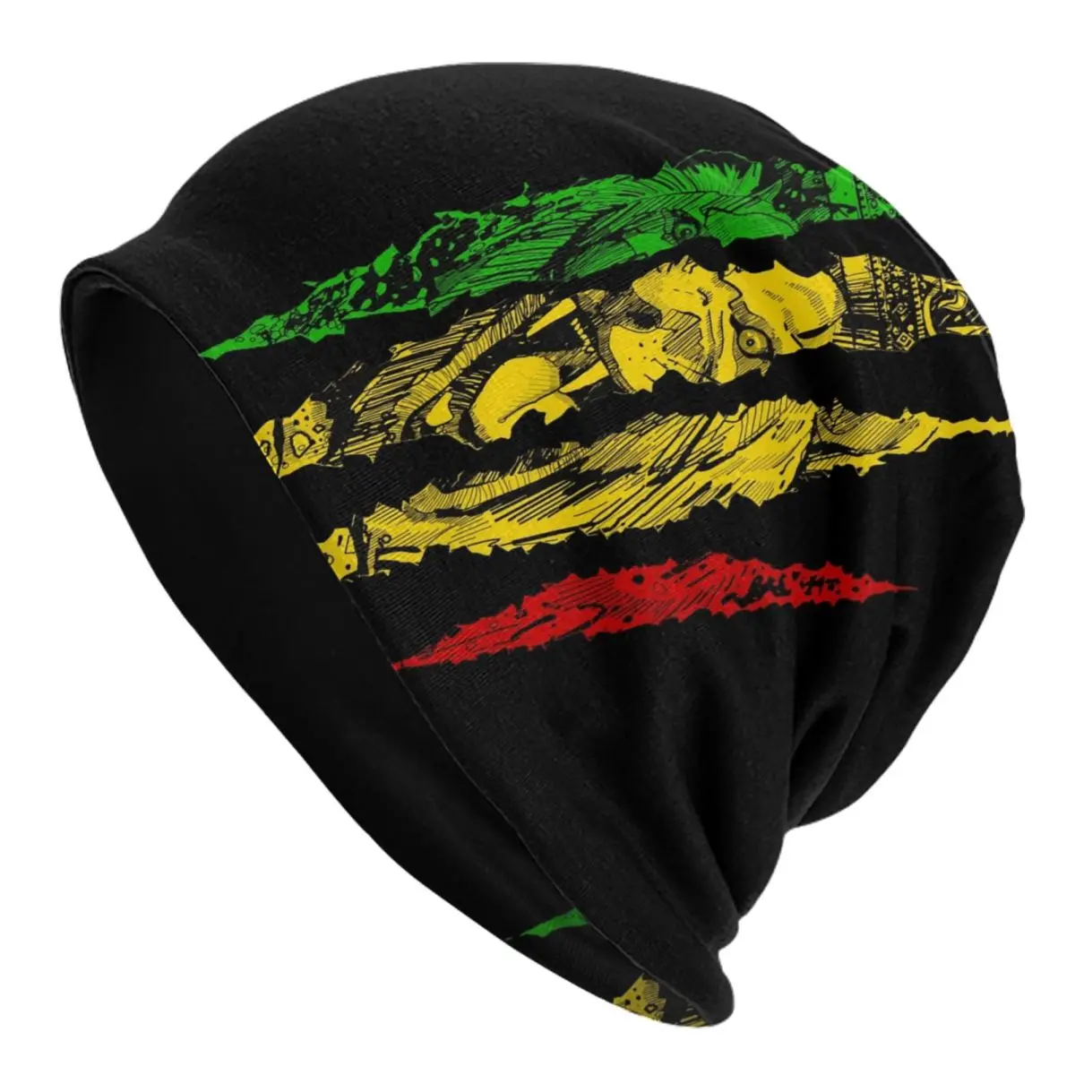 Lion Of Judah King Rasta Reggae Skullies Beanies Hat Jamaica Summer Unisex Street Cap Warm Dual-use Bonnet Hats