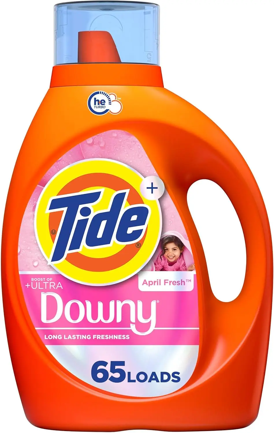 

Tide Plus Ultra Downy Liquid Laundry Detergent, April Fresh Scent, 92 fl oz, 65 Loads, Long-Lasting Freshness