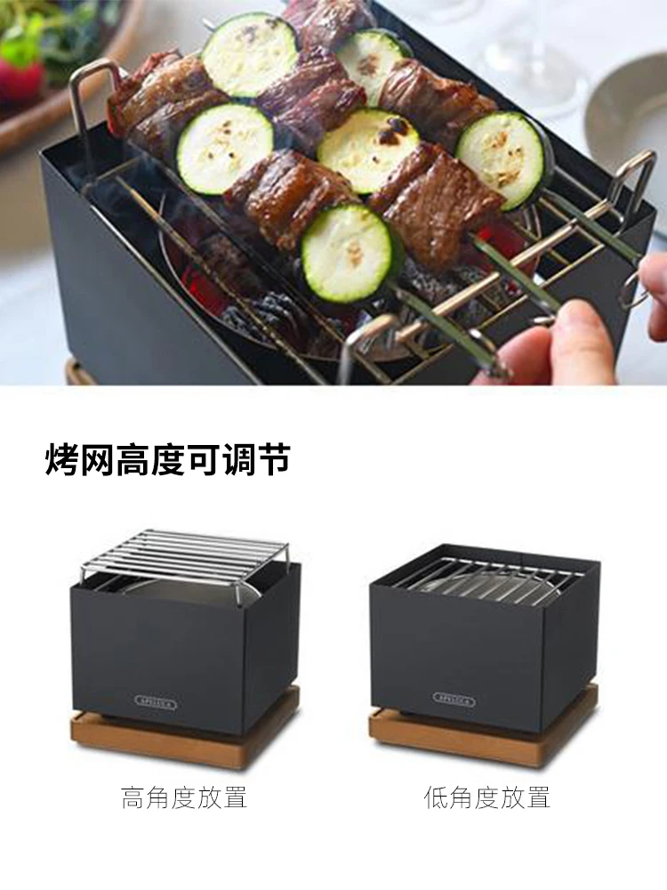 Charcoal Barbecue Mini Frame Light Luxury Surrounding Stove for Tea Cooking