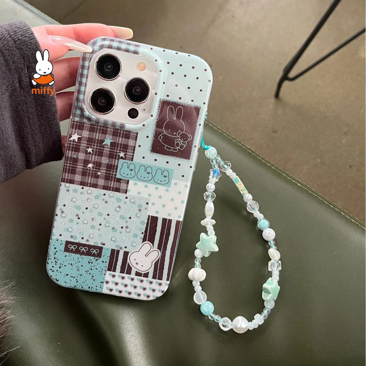 

Чехол для мобильного телефона Miffy Kawaii с героями мультфильмов, милый чехол для телефона с кроликом в стиле аниме, подходит для Iphone 16 Pro Max Iphone 15 14 13