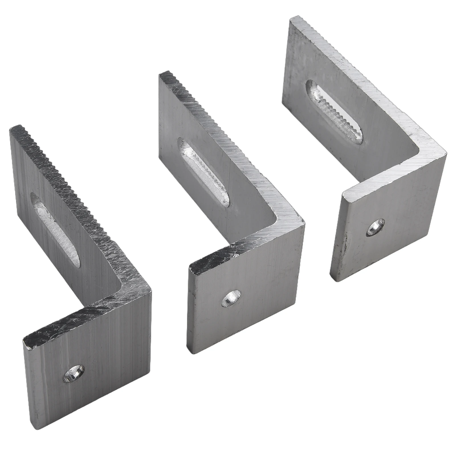 90 Degree Solar Connector Aluminum Alloy PV Connection Angle for Aluminum Rail Installation 48 Pieces for Solar Panel Assembly