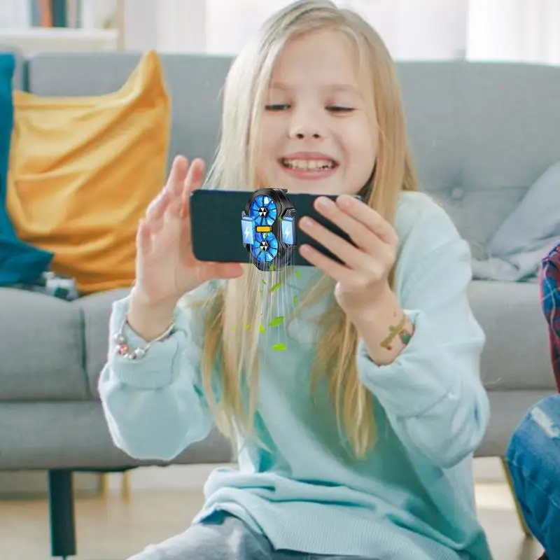 FS01 Dual Fan Rechargeable/Plug-in Mobile Phone Radiator Air-cooled Back Clip Game Cooler for AndroidIOS PUBG Cool Heat Sink