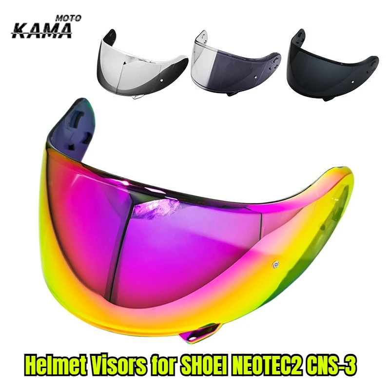 For SHOEI NEOTEC2 CNS-3 Helmet Replacement Visors with Anti-fog Film and Anti Fog Sticker, Helmet Anti-UV Color Changing Lens