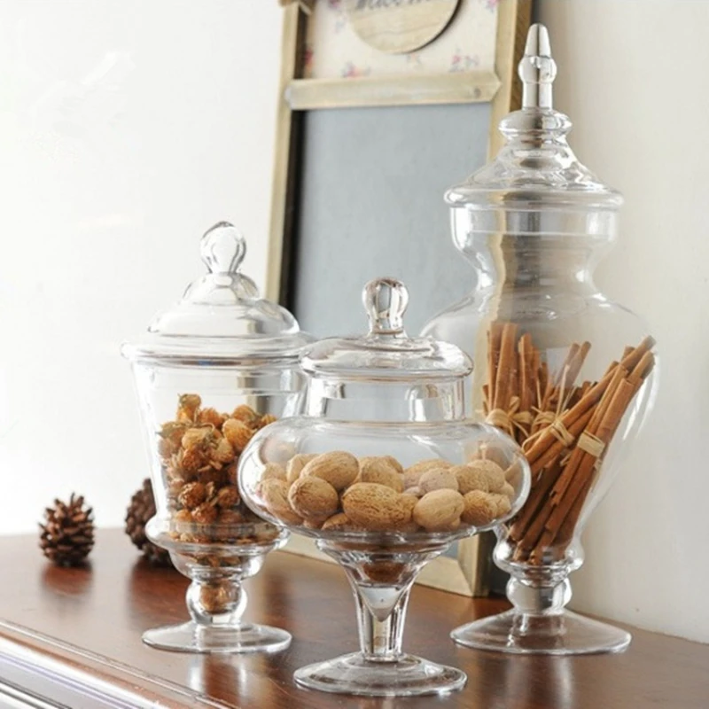 Large hand-blown glass storage tank, transparent storage tank