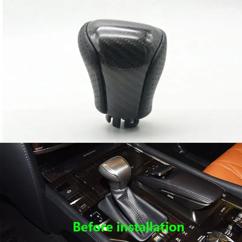 Carbon Fiber Car Modified Automatic Gear Shift Knob Shifter Head For Lexus LX450 LX460 LX570 2016-2019 / LS460 2013-2016