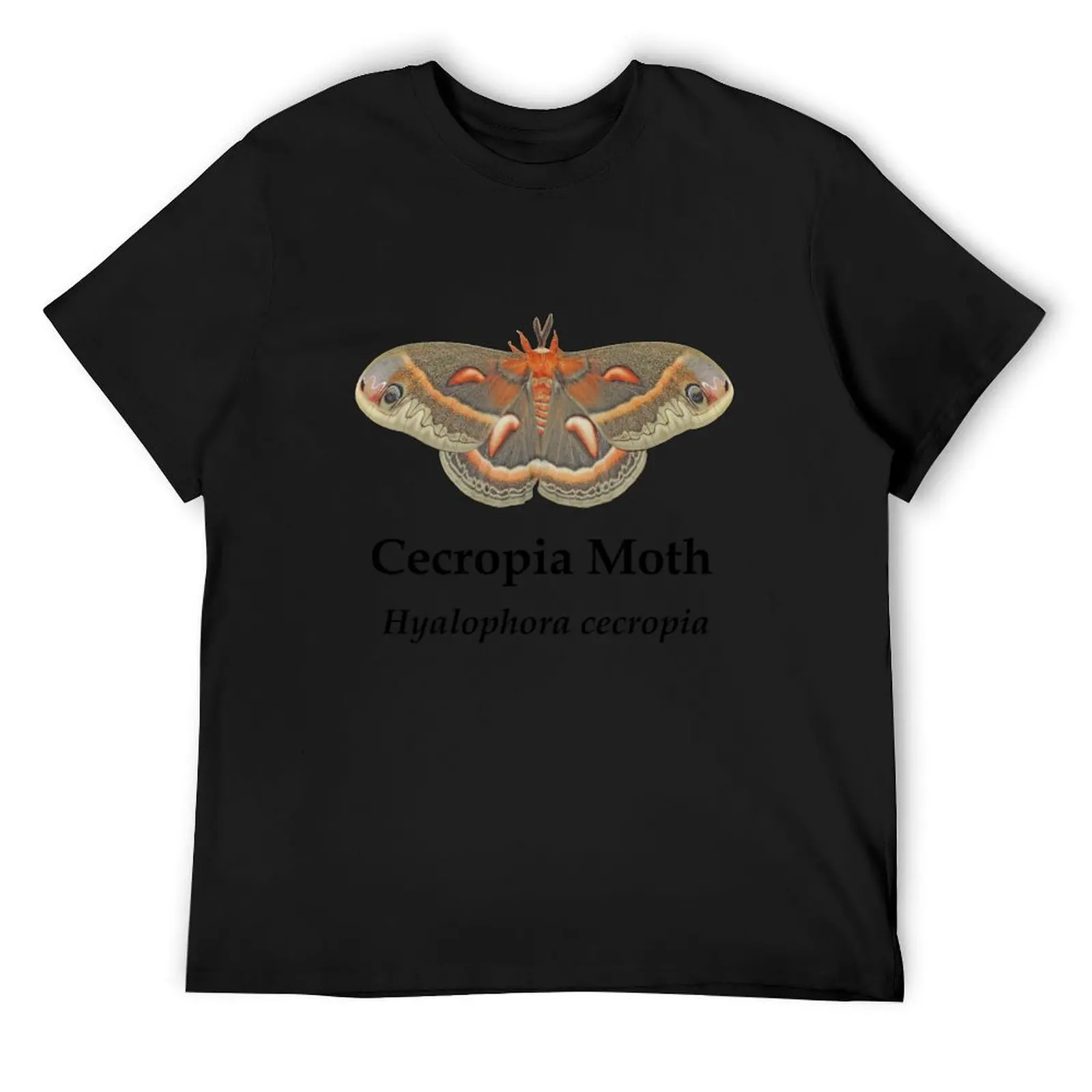 Cecropia Moth - Black Lettering T-Shirt rapper graphic tees blanks basketball graphic tees t shirts for men pack