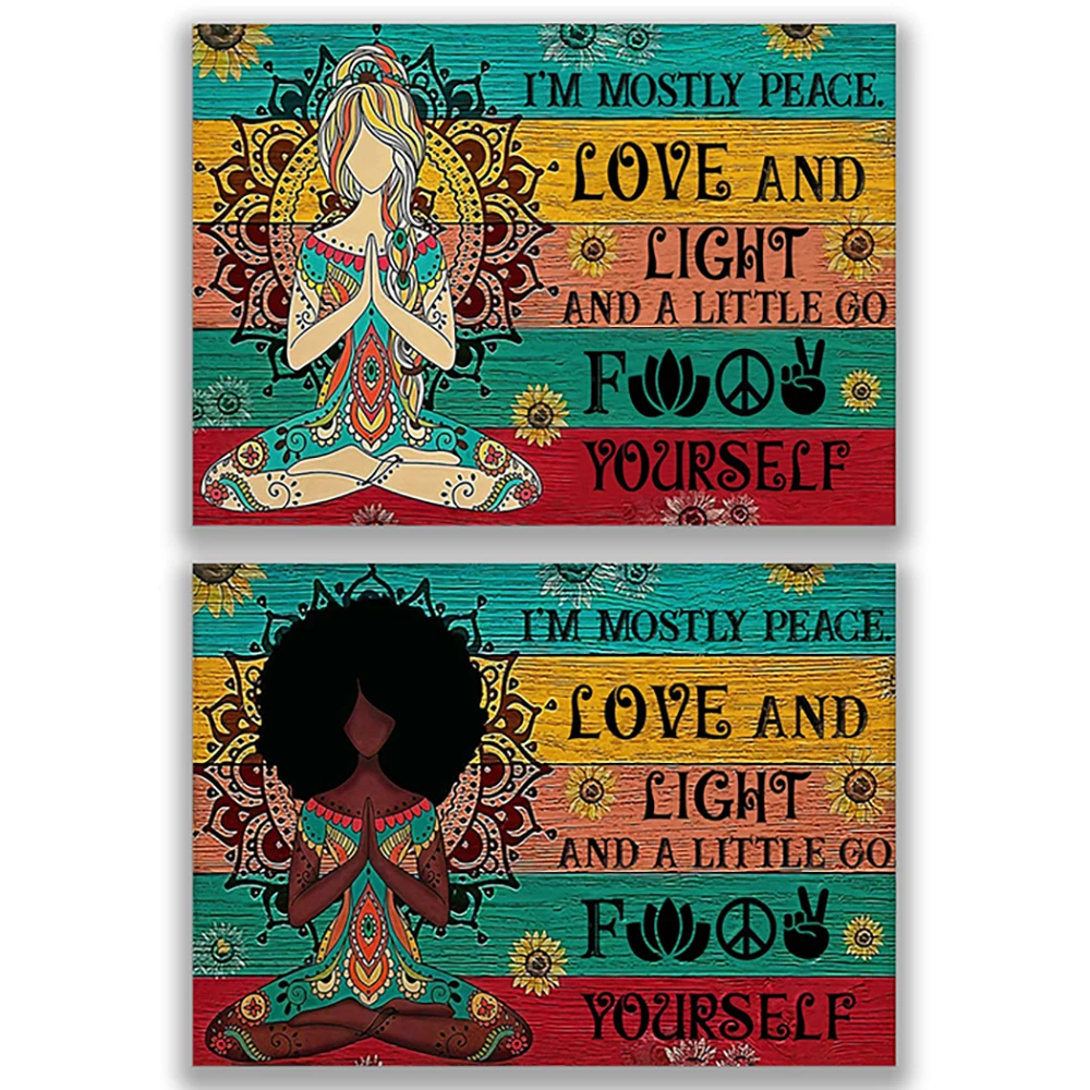 Yoga Quiet The Mind and Soul Will Speak with Lotus Poster, Fairy Soul Poster, Hippie Girl Yoga, Yoga Lover, Yoga Poster
