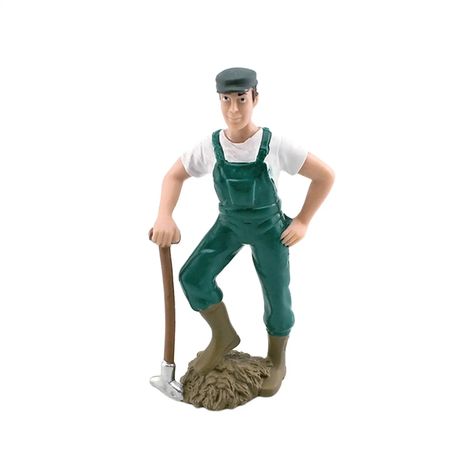 Realistic Farmer People Figures Handpainted PVC Farm Keeper Figurines for Children Cognitive Learning Toy Collection