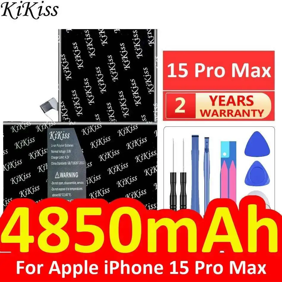 

Надежная замена аккумулятора для Apple iPhone 15 Pro Max, 4850 мАч, высокая совместимость, батарея для мобильного телефона