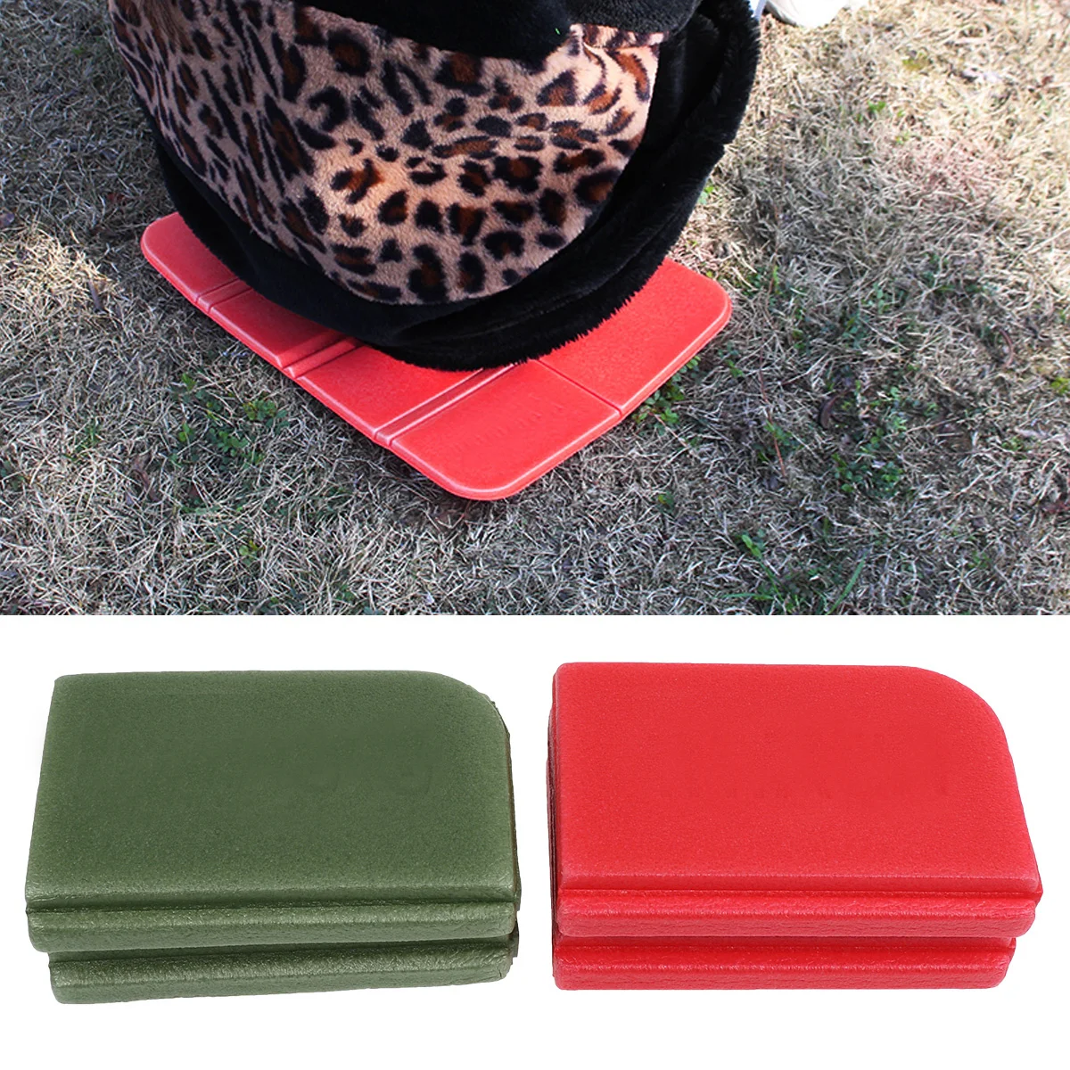 

2Pcs Waterproof Xpe Sitting Mat Foldable Design Honeycomb Protrusions for Camping Picnic Green Red Mats Folding Pad Seats