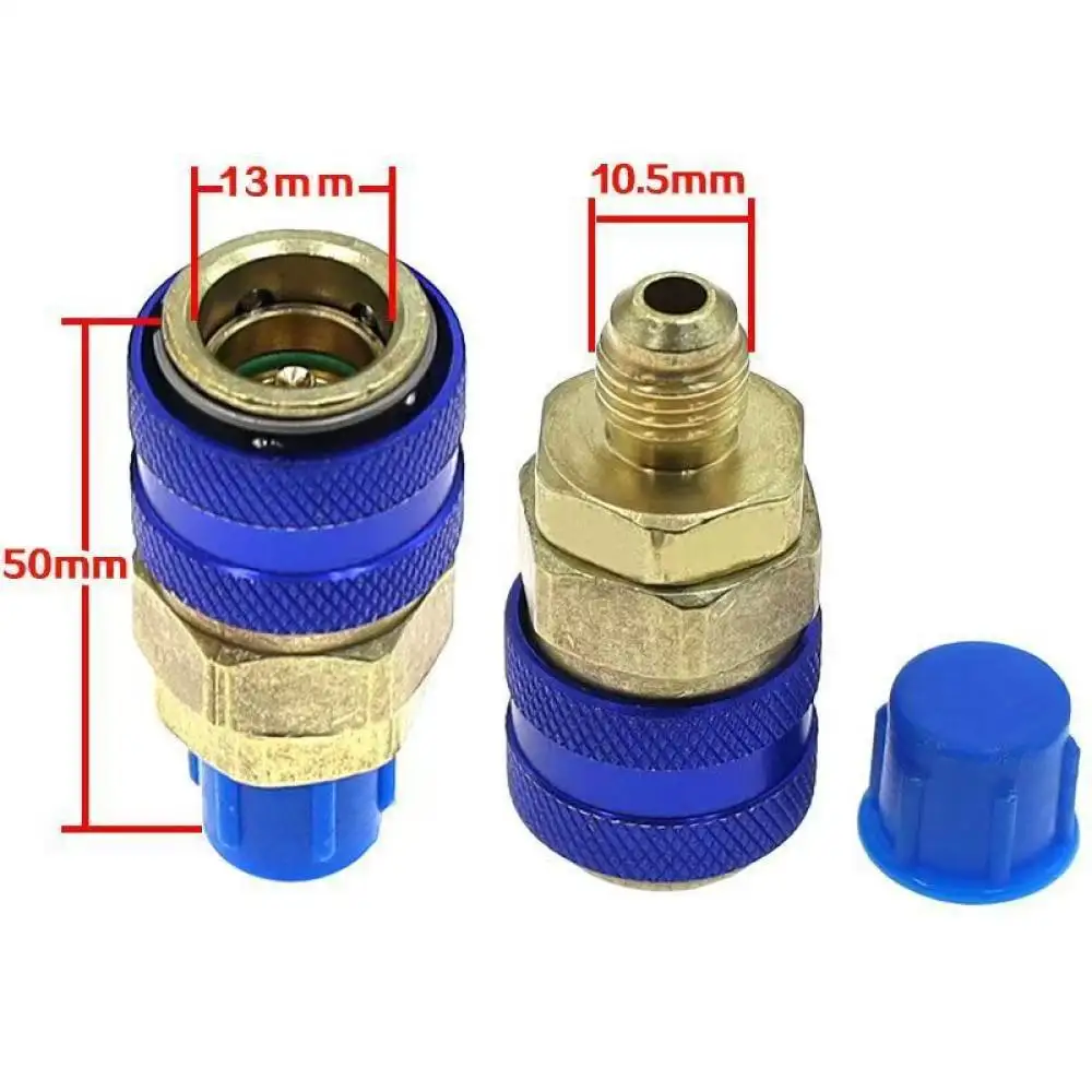 Automotive Air Conditioning R134a Quick Coupler Adjustable High Low Pressure Adapter For Cooling System Refrigerant Service
