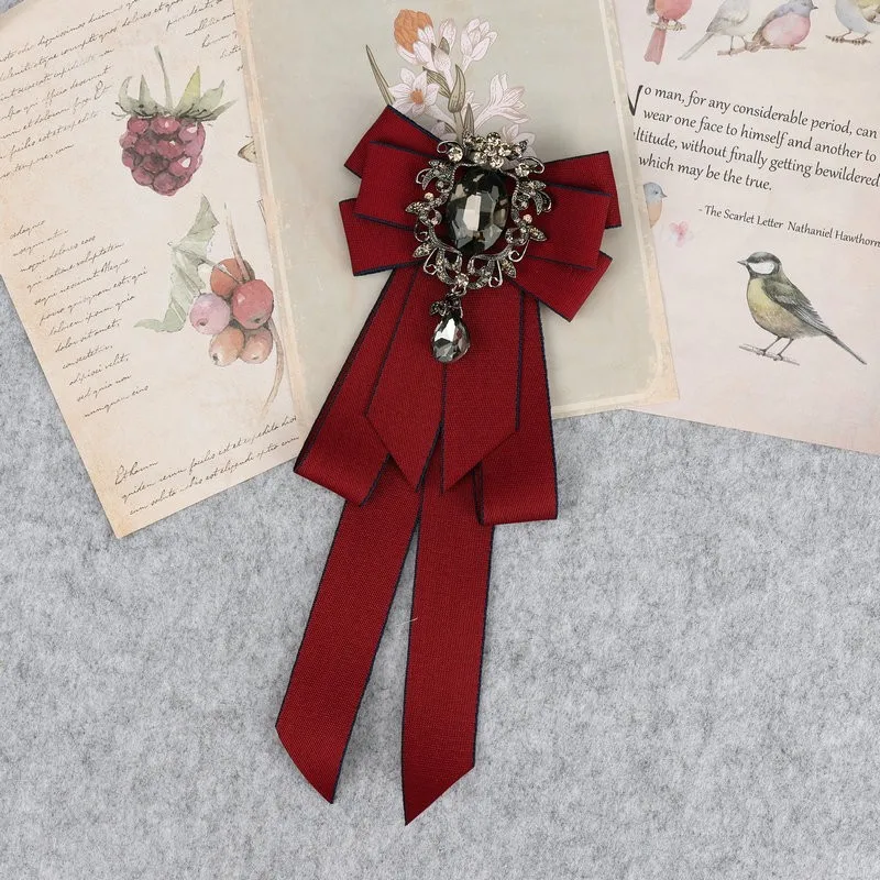 Hand Made Jungen Klassische Bowties Krawatte Band Strass Corsage Bowtie Krawatte Geschenke für Männer Hochzeit Formale Kleid Zubehör – Detail 13