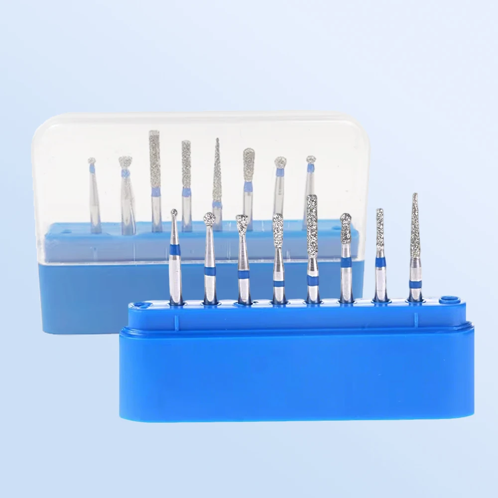 

Dental Diamond Burs Drill Set for High Speed Handpiece Tooth Preparation and Polishing